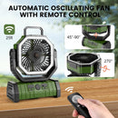 Odoland 30000mAh Camping Fan with LED Lantern, Rechargeable Battery Fan — 6