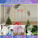 Hemmotop Metal Arch Backdrop Stand Set of 3, 6ft, 6.6ft, 7.2ft, Gold | 7.2ft, 6.6ft, 6ft — 7