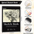 Sketch Book 8.5 × 11, Spiral Bound, 50 Sheets, Acid-Free Drawing Pad | Sunflower | 8.5 x 11inch(1 Pack) — 3