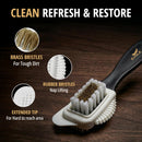 Eagle Nubuck & Suede Dye Black with Applicator & 3-Way Suede Brush - Suede Color Restorer for Shoes, Boots, Jackets, Purses & More — 3