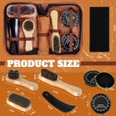 Loopeer 8 Pcs Shoe Shine Kit Leather Polish Brush Care Kit | Brown — 2
