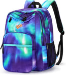 ZORFIN 26L Backpack for College, and Travel: Water Resistant Bookbag - Night Aurora SkyBlue | 16.5 Inch — 1
