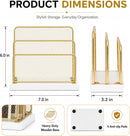 OPNICE Wooden Mail Organizer, File Organizer for Desk, Gold — 2
