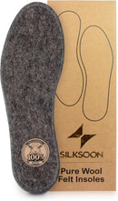 Wool Felt Insoles for Boots & Shoes, 100% Natural Warm Shoe Insoles - Gray — 1