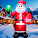14 FT Christmas Inflatables Santa Claus Outdoor Decoration, Giant Santa Inflatable with Gift Bag, Blow Up Yard Decor with Built-in LED Lights for Xmas Lawn Garden Home Holiday Party — 1