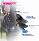 Powerstep SlenderFit Insoles - 3/4 Length, Neutral Arch Support Insoles for Women's Fashion Shoes, Heels and Boots, Low Profile Design, Odor Control, Ball of Foot Cushioning (Black & Khaki) — 3