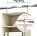 6-Shelf Hanging Closet Organizer with 3 Drawers, 2-in-1 Design, Beige — 7