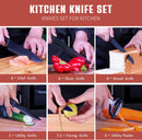 RAXCO Knife Set,10-Piece Stainless Steel Kitchen Knife Set with Block,Black — 4