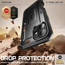 SUPCASE for iPhone 16 Plus Case with Screen Protector & Kickstand, Black — 3