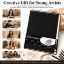 Ankkol Sketch Book 9x12, Top Spiral Bound Sketchbook,100 Sheets_68lb/100gsm | Black | 9"x12" - 1 Pack — 8