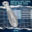 NINEMAX Metal Travel Shoe Horn 7.5 Inch | Silver 1-Pack — 5