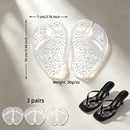 Transparent Gel Toe Post Forefoot Pads for Flip Flops, 3 Pairs 2