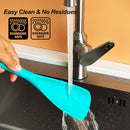 Vovoly Cooking Spoons, Nonstick Silicone Spatula Spoon, 2 pcs, Teal, 12.6" — 6