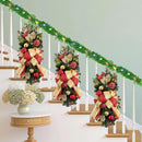 Nerosun 14.8 FT Artificial Christmas Garland, 50 Pre-Lit LED Mini String Lights Battery Operated Xmas Garland for Home Stair Railing Indoor Wedding Party Christmas Ornament Decorations (Multi-Colored) — 7