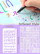 30 Pc Letter Stencil for Painting 4 x 7 in Plastic Number Alphabet Template — 2