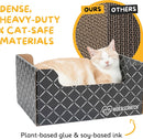 Hide & Scratch Cardboard Cat Scratcher Box & Bed Dark Grey Diamond Pad — 5
