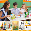Mimorou 150 Pack Mini Canvas with Easel for Painting Wood, 5 x 5 Inch — 5