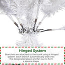 Yaheetech 6ft Pre-lit Christmas Tree with 300 Warm White Lights, White — 8
