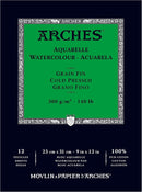 Arches Watercolor Paper Pad, 140 pound, Cold Press, 9"x12" — 3