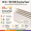Cewei 9" x 12" Sketch Book, Spiral Bound Sketchbook, 100 Sheets_68lb/100gsm | Black | 9" x 12" (Pack of 1) — 3