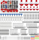 JSHANMEI 220pcs Fishing Bobbers Tackle Kit Beginners Fishing Kit