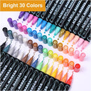 nauets 30 Colors Precision Dual Tip Acrylic Paint Markers Pens - Dot & Fine | Multicolor — 6