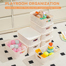 10 Pack Small Plastic Storage Bins with Lids, Stackable Plastic Storage Baskets for Organizing with Handles, Organizer Bins with Labels for Room, Craft, Containers for Pantry Organizers and Storage — 6