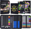 PRINA 81 Drawing Set Sketching Kit, Pro Sketch Pencils Art Supplies with Rainbow, Colored, Graphite, Watercolor, Metallic, Charcoal Pencil, Sketchbook, Coloring Book, Gift Case for Artists Adults Kids — 1