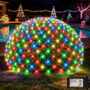 OYCBUZO 300 LED Christmas Net Lights, 14.8ft x 5ft Mesh Lights Outdoor 8 Modes Green Wire, Waterproof Connectable String Lights Plug in for Bushes Xmas Tree Garden Holiday Party Decor - Multicolor — 1