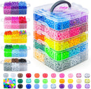 Gionlion 6000+ PCS Pony Beads 30 Assorted Colors Includes Glow in the Dark Bead, Kandi Beads for Jewelry Making,… — 1