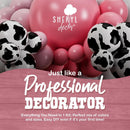 ALL-IN-1 Cow Balloon Arch Kit with BONUS Cows Balloons for Cow Party Decorations - Cowgirl Balloon Arch Kit for Cowgirl Baby Shower Decorations & Cows Birthday Party Decoration | Pink, White, Pastel Pink — 7