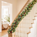 9ft Pre-Lit Artificial Christmas Garland with Lights & Pine Cones — 5