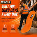 Orange Full Length F Insoles for Running, Walking & Work Shoes – Orthotic Arch Support Inserts with Deep Heel Cup, Metatarsal Support & Stability for Men's Shoe 9-9.5, Women's 10.5-11 — 6