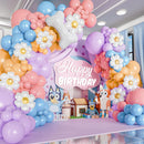 ALL-IN-1 Blue Balloon Arch Kit with BONUS Bone & Daisy Balloons for Birthday Decoration Girl - Pastel Balloons Garland for Blue Party Decorations & Party Supplies - Puppy Party Decorations | Blue, Purple, Pink, Orange — 5