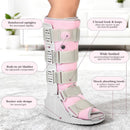 Jewlri Tall Walking Boot for Broken Foot, Air Cam Walker Boot, M - Pink-Tall — 2
