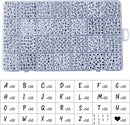 1400pcs Letter Beads, 4x7 mm Acrylic Alphabet Beads, Beads for Jewelry and Bracelet Making, in 28 Grid Box (White… — 6