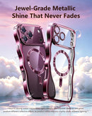 Meifigno Magnetic for iPhone 18 Pro Max Case Cute Wavy (6.9"), Burgundy — 4