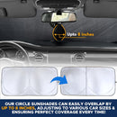 EcoNour Car Windshield Sun Shade, Front Window Sun Blocker for SUVs,Sedan — 4