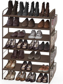 Simple Houseware 6-Tier Shoe Rack Organizer w/Side Hanging Pockets, Bronze — 1