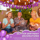 Fulmoon Older Wiser Hotter Banner Birthday sign,Purple — 4