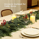 9FT Realistic Christmas Cedar Garland for Mantel, Soft Touch with Lights — 3