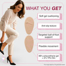 Metatarsal Pads Women, Ball of Foot Cushions for Women and Men, Gel Foot Cushion Pads, Soft Forefoot for Support, Metatarsal Insoles for Shoes, High Heels, Sandals, Boots, 2 Pack Beige 3