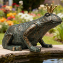 Crouching Frog Prince Garden Statue, Yard Decorations Outdoor Decor,…