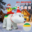 7FT Christmas Inflatable Santa Claus Riding Bear with Shaking Head and LED Lights,Christmas Blow up Yard Decorations with Recording function and Music for Xmas Holiday Party Indoor Garden Lawn — 4