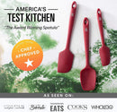 DI ORO Silicone Spatula Set - 600F Heat Resistant, 3-Pc Red — 7