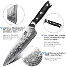SHAN ZU Chef Knife 8 Inch Japanese Steel Damascus Kitchen Knife