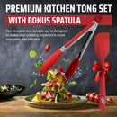 Kaluns Kitchen Tongs for Cooking Grilling Set of 4, BBQ Grill Tongs With Silicone Tip Stainless Steel Heat… — 7
