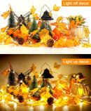 2-Pack Lighted Fall Garland, Total 16.4ft 40 LED Autumn String Lights — 4