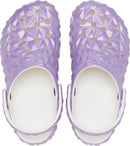 Crocs Unisex Adult Classic Geometric Clog – White/Iridescent — 2