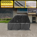 2/4/4+2 Passenger Golf Cart Cover Fits EZGO, Club Car, Yamaha, Heavy Duty 420D Waterproof Windproof Sunproof Outdoor All-Weather Full Cover (Black Gray-L) — 4